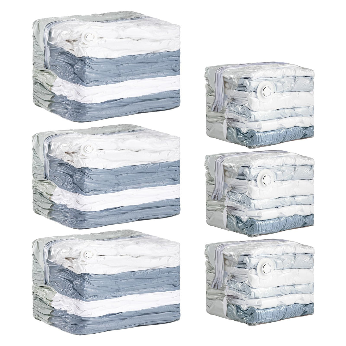 TAILI 6 Pack Vacuum Storage Bags, Jumbo Cube (31x40x15 Inch), Cream