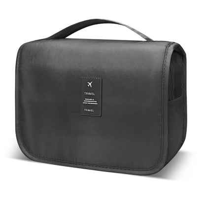 Lcsmaokin Large Capacity Toiletry Bag Travel Bag with Hanging Hook for Men and Women Waterproof Travel Cosmetic Bag Bathroom Storage Bag for Brushes Set,Full-Sized Shampoo,Toiletries,Accessories-Black