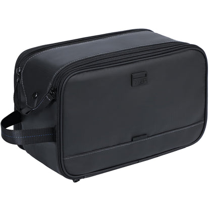 ZEEMO Travel Toiletry Bag for Men, Full Open Dopp Kit with Dual Compartment