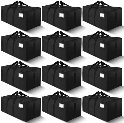 HOMESURE Supports 200lbs Heavy Duty Moving Bags - Strong Zipper & Wrap-Around Handles - Water-Resistant Storage Totes, Durable Alternative to Moving Boxes - 8 Pack - Semi-Transparent