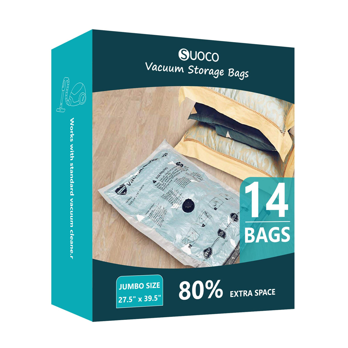 Vacuum Storage Bags for Travel & Home with Electric Pump, 28 Combo