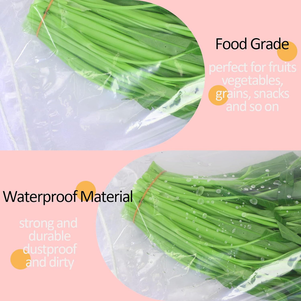 100 Pack 12x18 inch Plastic Drawstring Bags Transparent Shoe Bags