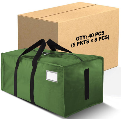 HOMESURE Supports 200lbs Heavy Duty Moving Bags - Strong Zipper & Wrap-Around Handles - Water-Resistant Storage Totes, Durable Alternative to Moving Boxes - 8 Pack - Semi-Transparent