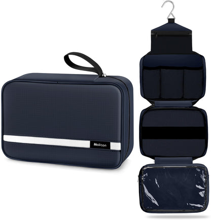 Maliton Toiletry Bag for Men & Women Travel Toiletry Bag Hanging Toiletry Bag Hygiene Bag with 4 Compartments Waterproof Bathroom Shower Bag for Traveling(Black)