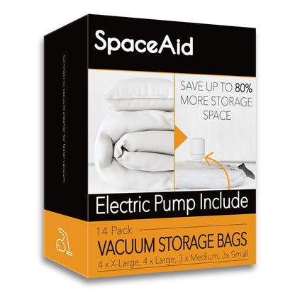 SpaceAid Jumbo Vacuum Storage Bags, Space Saver Sealer Compression Bags for Comforters, Blankets, Pillows, Bedding, Clothes (X-Large 3 Pack)