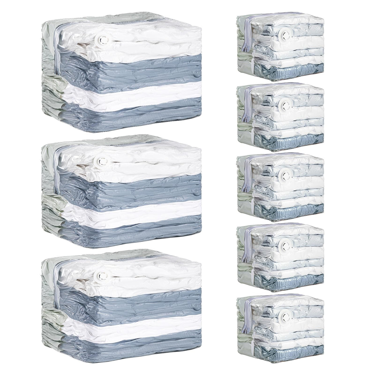 TAILI 6 Pack Vacuum Storage Bags, Jumbo Cube (31x40x15 Inch), Cream