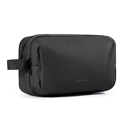 BAGSMART Toiletry Bag for Men, Travel Toiletry Organizer Dopp Kit Water-resistant Shaving Bag for Toiletries Accessories, Door Room Essentials, Black-medium