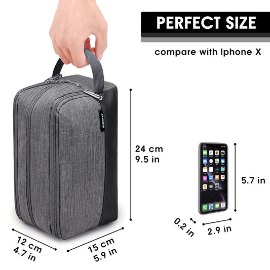 WANDF Travel Toiletry Bag for Men, Small Dopp Kit for Toiletries