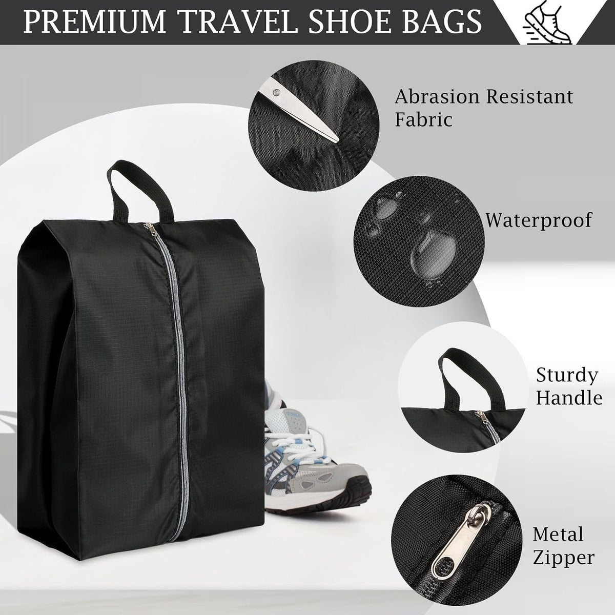 Shoe Bags for Travel, Set of 4 Pack Shoe Travel Bags for Packing Large