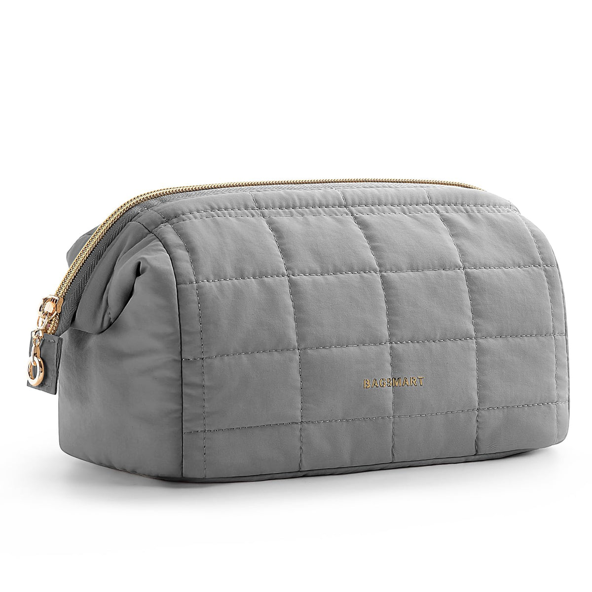 BAGSMART Makeup Bag Travel Toiletry Bag, Wide-open Zipper Pouch, Pink