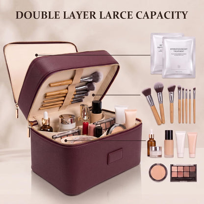 Makeup Bag for Women, Large Capacity Travel Organizer