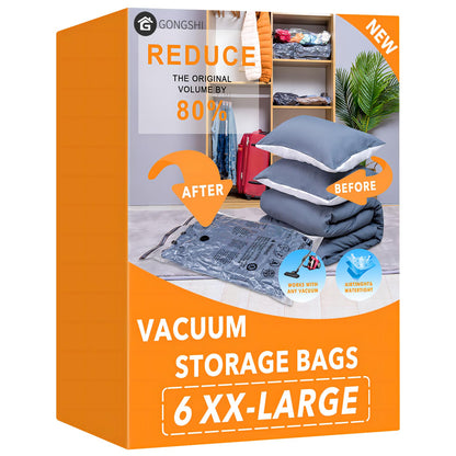 GONGSHI Vacuum Storage Bags for Clothing, 12-Pack, Jumbo