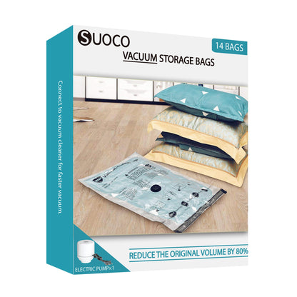 Vacuum Storage Bags for Travel & Home with Electric Pump, 28 Combo