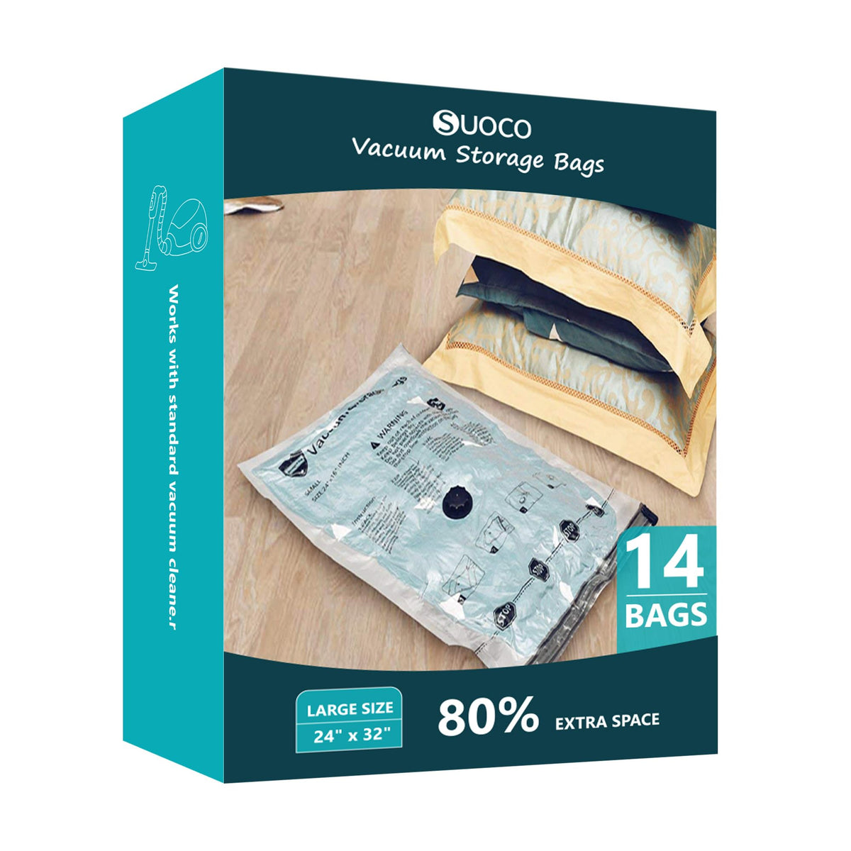 Vacuum Storage Bags for Travel & Home with Electric Pump, 28 Combo