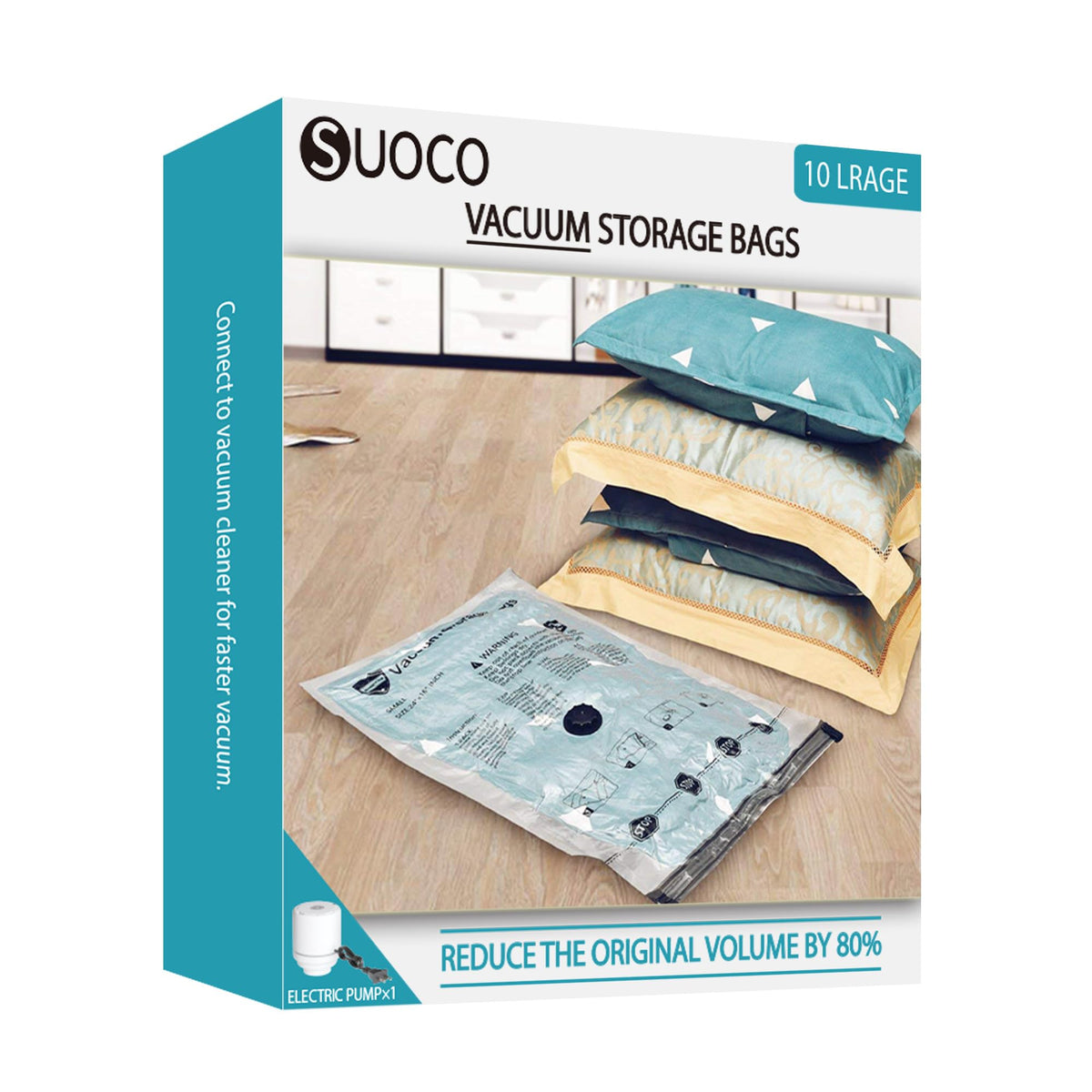 Vacuum Storage Bags for Travel & Home with Electric Pump, 28 Combo