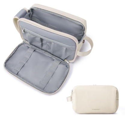 BAGSMART Toiletry Bag for Men, Travel Toiletry Organizer Dopp Kit Water-resistant Shaving Bag for Toiletries Accessories, Door Room Essentials, Black-medium