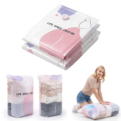 2Pcs No Pump Vacuum Storage Bags for Home Organization, 31" x 39"