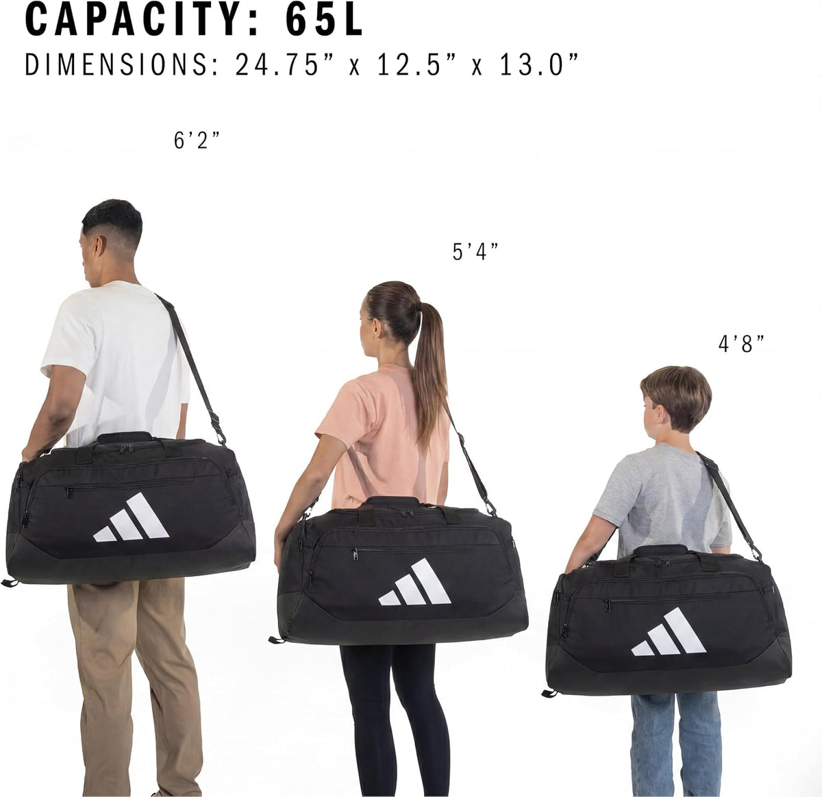 adidas Defender Duffel Bag, Black, OSFA