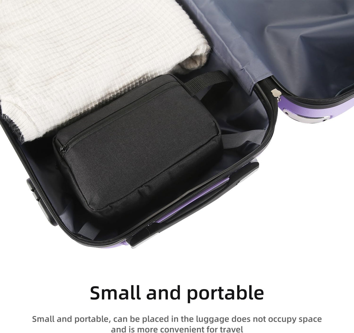 Icramsy Travel Toiletry bag Toiletry bag for women men Hanging Cosmetic bag Travel accessories for Women Men (Black)