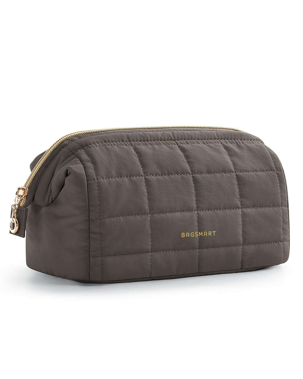 BAGSMART Makeup Bag Travel Toiletry Bag, Wide-open Zipper Pouch, Pink