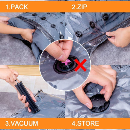 GONGSHI Vacuum Storage Bags for Clothing, 12-Pack, Jumbo