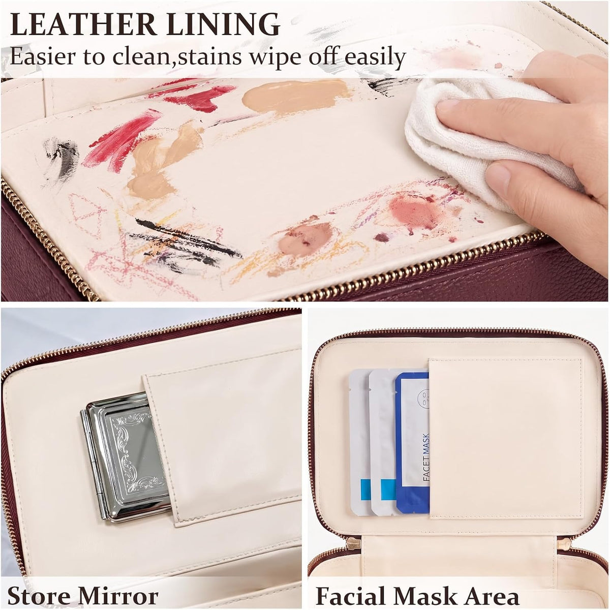 Makeup Bag for Women, Large Capacity Travel Organizer