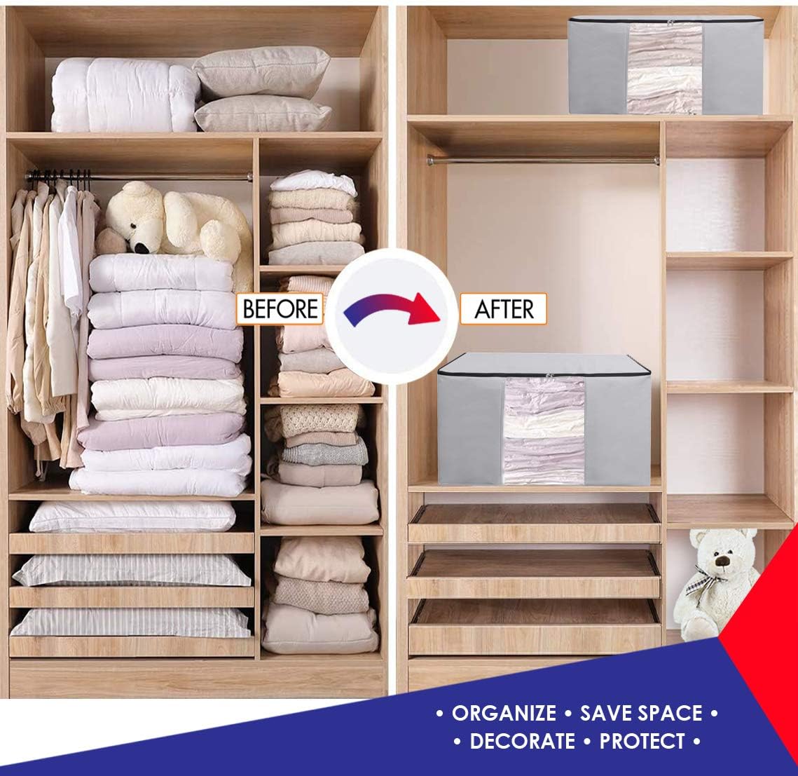 Vacuum Storage Bags, Cube Space Saver Bags, Bedding Space Saving Organizer