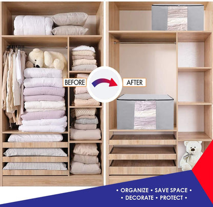 Vacuum Storage Bags, Cube Space Saver Bags, Bedding Space Saving Organizer