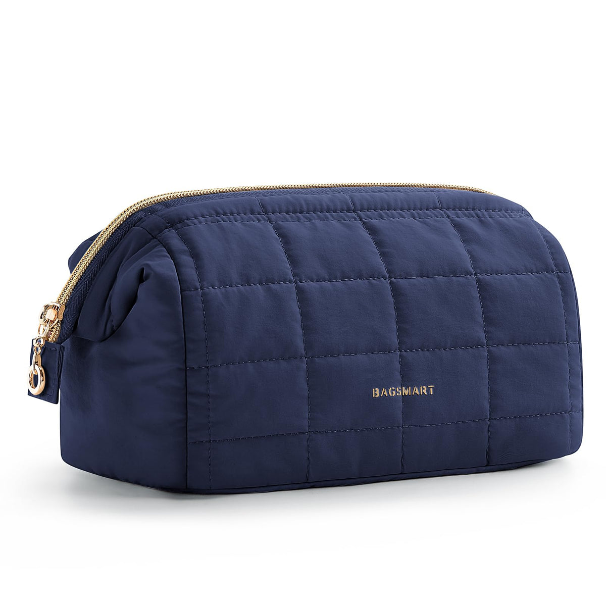 BAGSMART Makeup Bag Travel Toiletry Bag, Wide-open Zipper Pouch, Pink