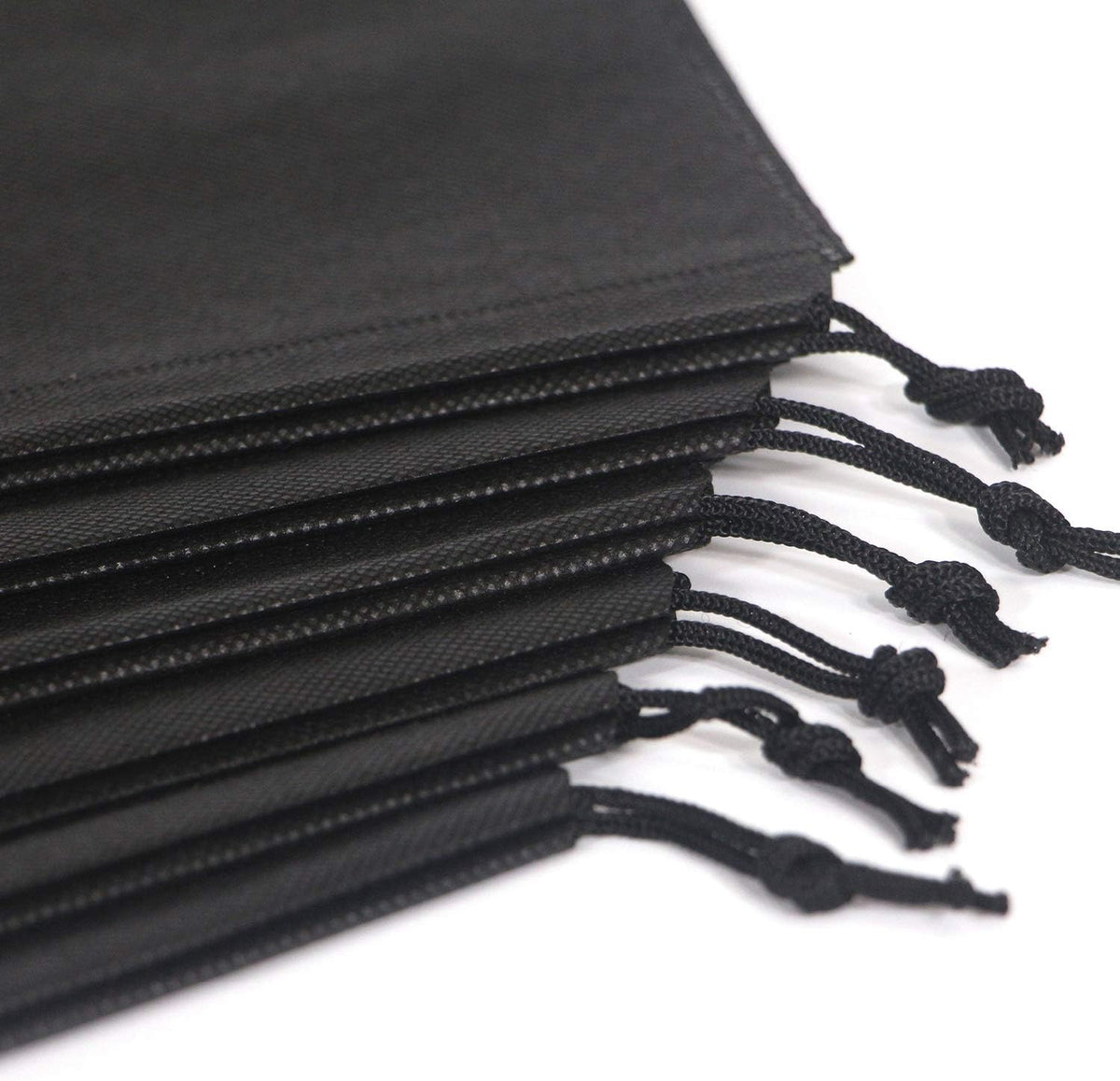 12PCS Travel Shoe Bags with Rope for Men and Women Large Shoes Pouch Storage Packing Organizers, Black