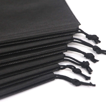 12PCS Travel Shoe Bags with Rope for Men and Women Large Shoes Pouch Storage Packing Organizers, Black