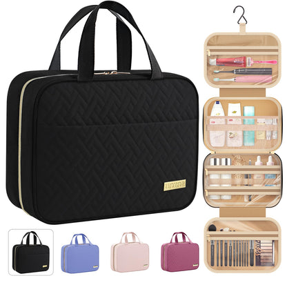 HOTOR Hanging Travel Toiletry Bag Women Men Essentials Black