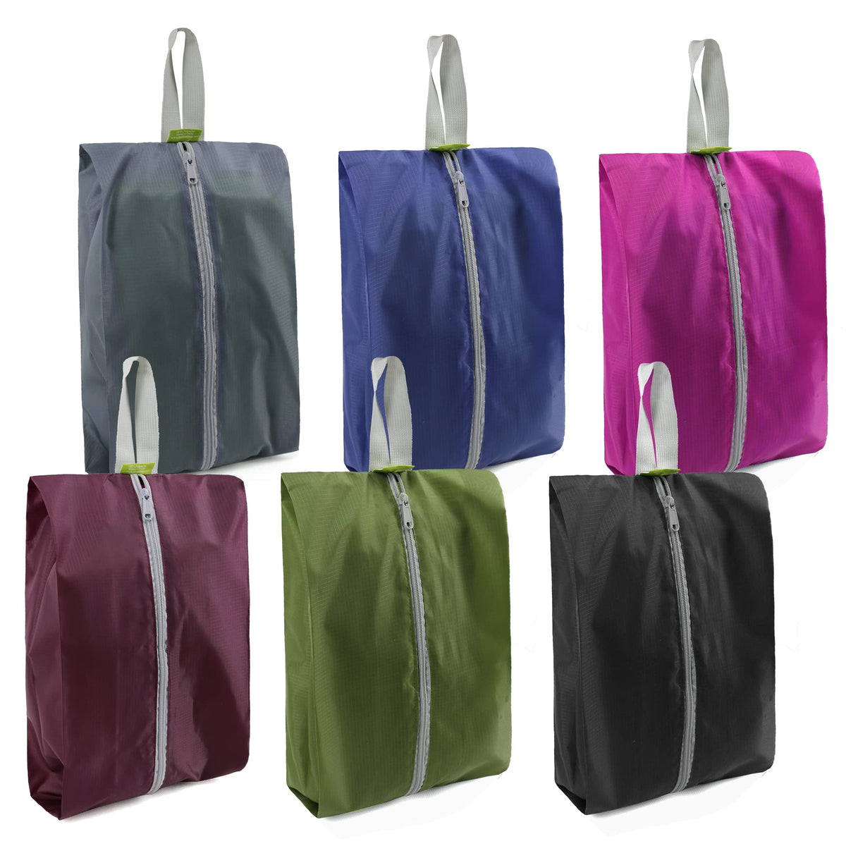 BeeGreen Shoe Organizer 6pcs Shoe Bags with Zipper Closure, Flower Design Shoe Storage Organizer with Handle Travel Bags For Men and Women, Portable Nylon Travel Gifts