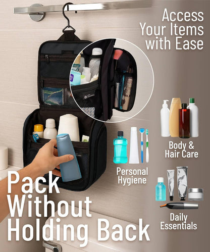 D&D Wanderlust Hanging Travel Toiletry Bag for Women & Men, Large Organizer