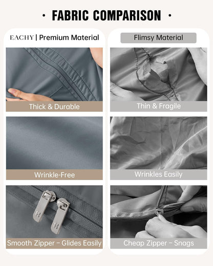 Eachy 3-Pack Comforter Storage Bag Blanket Storage Bags, 136L Compression Storage Bags for Blanket Comforter, Ultra Space Saving Self Compression Organizer