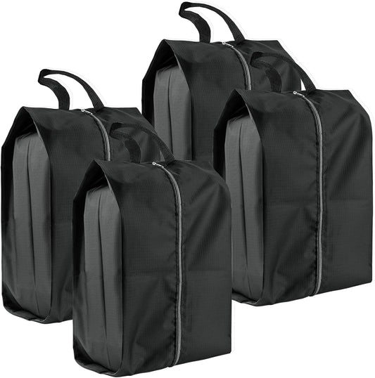 Shoe Bags for Travel, 4 Pack Extra Durable Travel Shoe Bags for Storage and Packing, Reusable Water-proof Shoe Bag with Smooth Zipper, Portable Travel Essentials