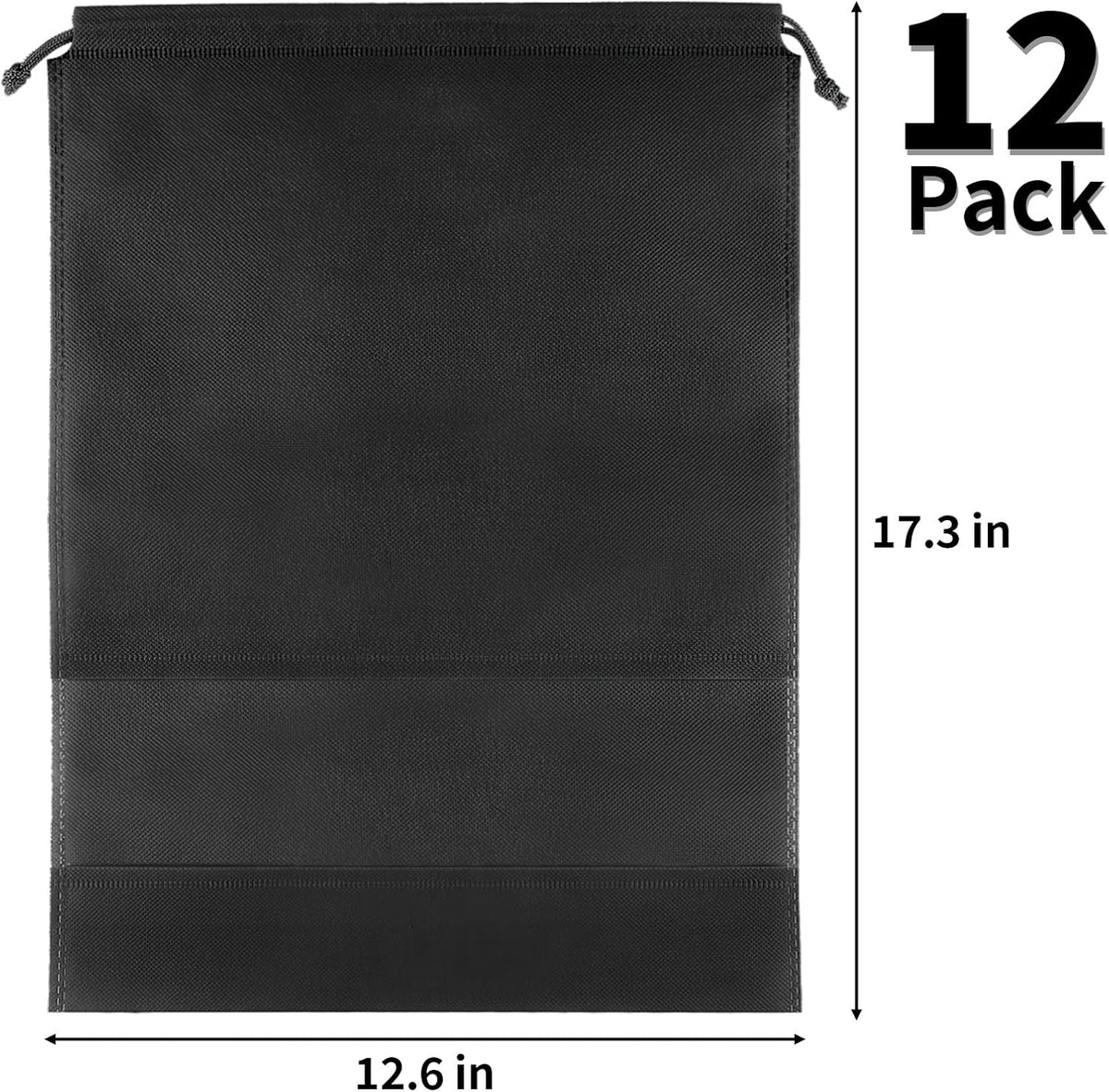12 Pack Shoe Bags for Travel, Large Travel Shoe Bag for Packing with Window