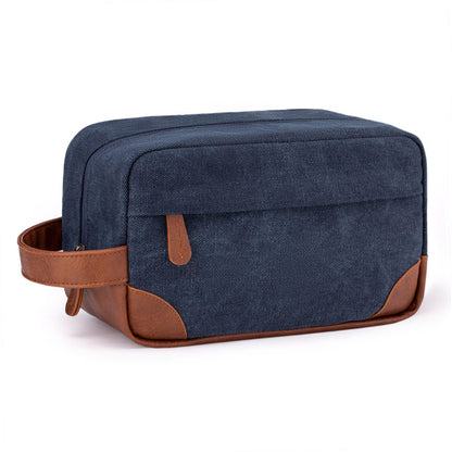 Vorspack Canvas Travel Toiletry Bag for Men, Medium, Black