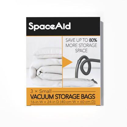 SpaceAid Jumbo Vacuum Storage Bags, Space Saver Sealer Compression Bags for Comforters, Blankets, Pillows, Bedding, Clothes (X-Large 3 Pack)