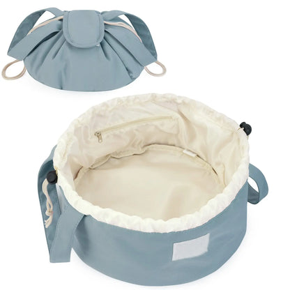 Narwey Barrel Drawstring Makeup Bag Large Cosmetic Bag Make up Bags Women and Girls Toiletry Organizer for Travel Toiletries Accessories Essentials,backpacks for school,cute backpacks for school,bookbag,school backpack,sohochic
