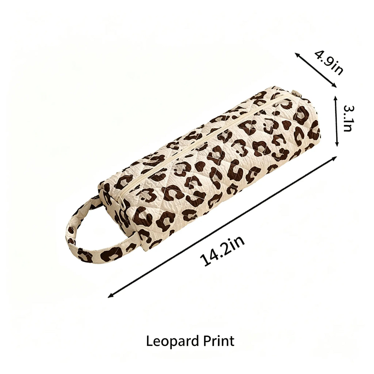 Quilted Multi‑Purpose Storage Bag, Portable Zipper Cosmetic Makeup Pouch with Handle, Large Capacity Travel Toiletry Organizer for Bathroom Office