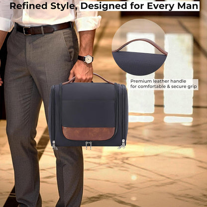 Ralnitote Toiletry Bag for Men, Large Hanging Travel Toiletry Bag, Black