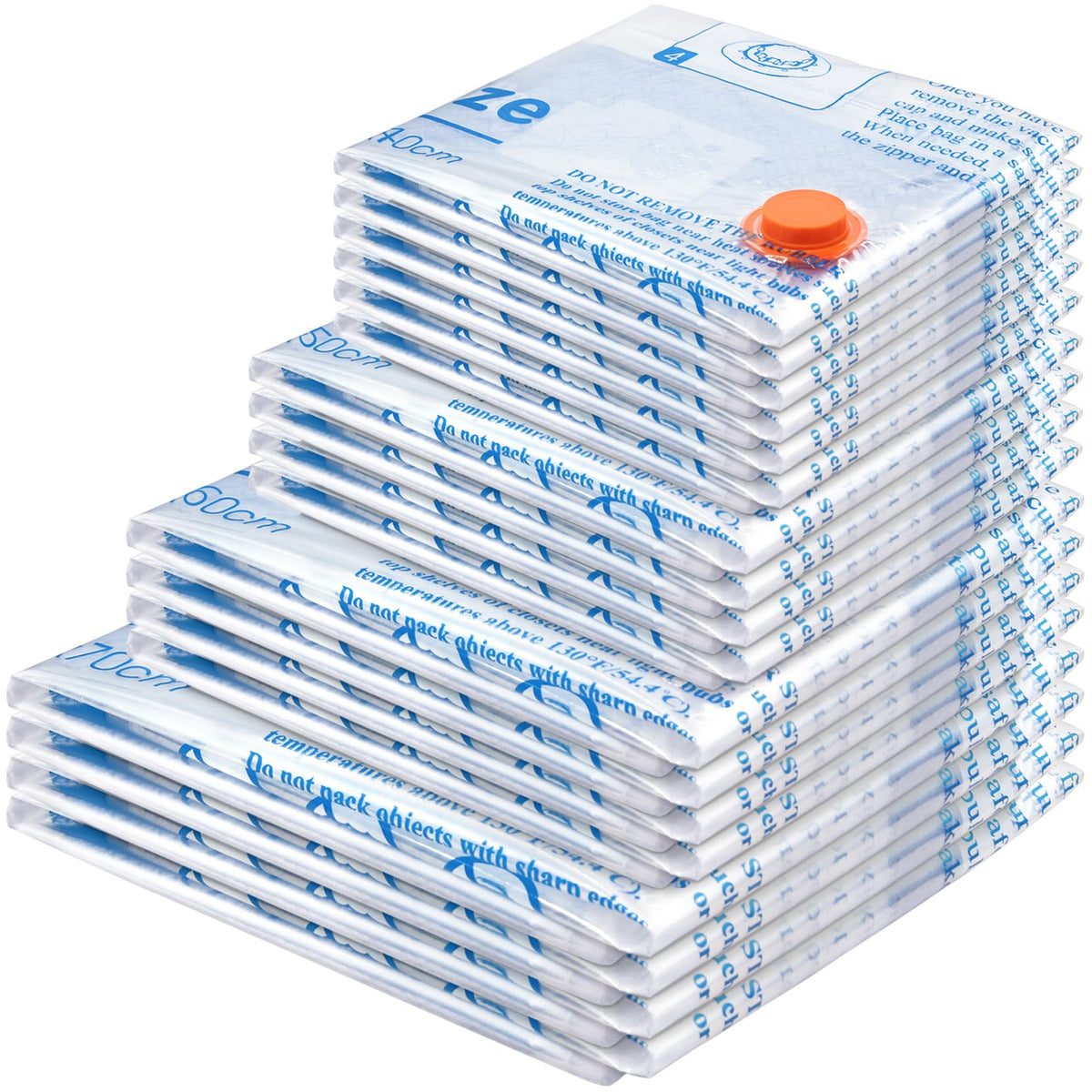 MEIQIHOME Vacuum Storage Bags, Space Saver Sealer Bags,Vacuum seal bags for clothing, Pillows, Comforters, Blankets, Bedding,Travel,7 Jumbo