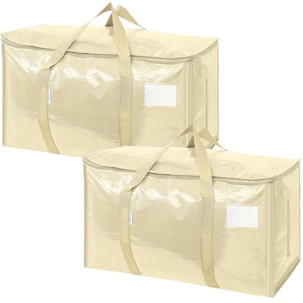 TICONN 6 Pack Extra Large Moving Bags Heavy Duty with Zippers & Carrying Handles, Durable Storage Bags Moving Boxes for Closet Organizers and Storage (6 Pack, Blue)
