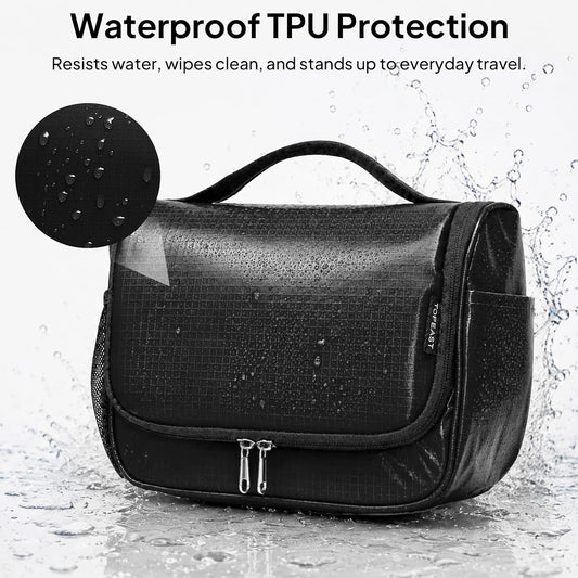 Travel Toiletry Bag for Women & Men, Waterproof Hanging Makeup Organizer