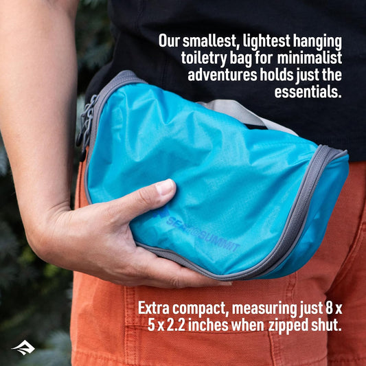 Sea to Summit Small Hanging Toiletry Bag, Travel Organizer, Atoll Blue