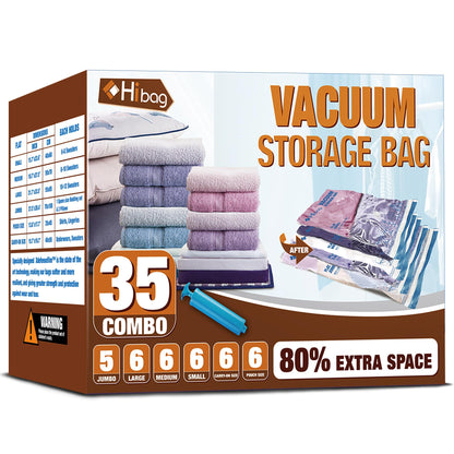 10 Jumbo Vacuum Storage Bags for Bedding, Vacuum Seal Bags for Clothing