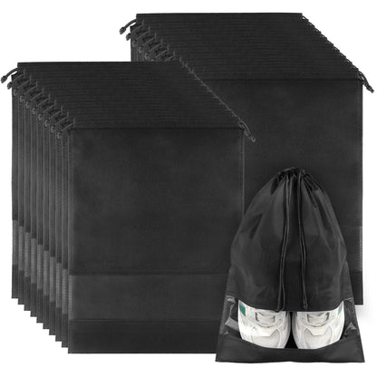 12 Pack Shoe Bags for Travel, Large Travel Shoe Bag for Packing with Window