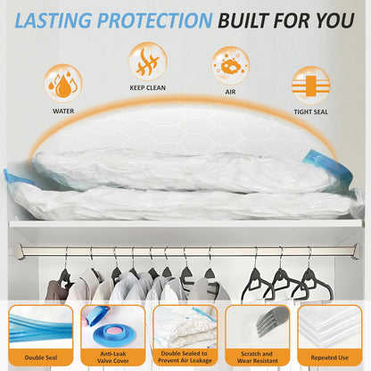 Vacuum Storage Bags with Hand Pump, Vacuum Seal Space Saver Bags,12 Large