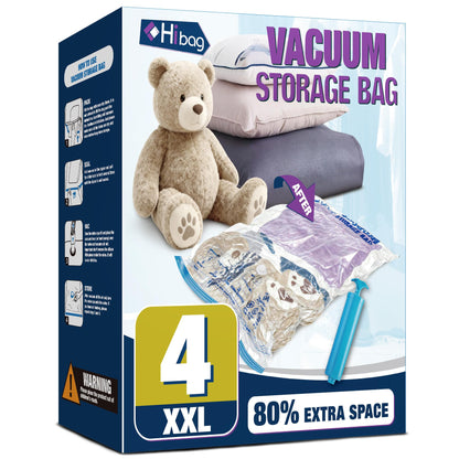 10 Jumbo Vacuum Storage Bags for Bedding, Vacuum Seal Bags for Clothing